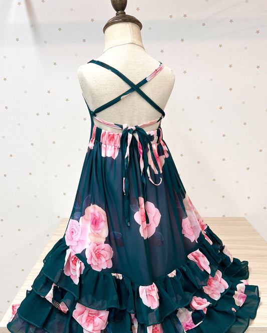 VESTIDO SUSANA ESMERALDA FLORES