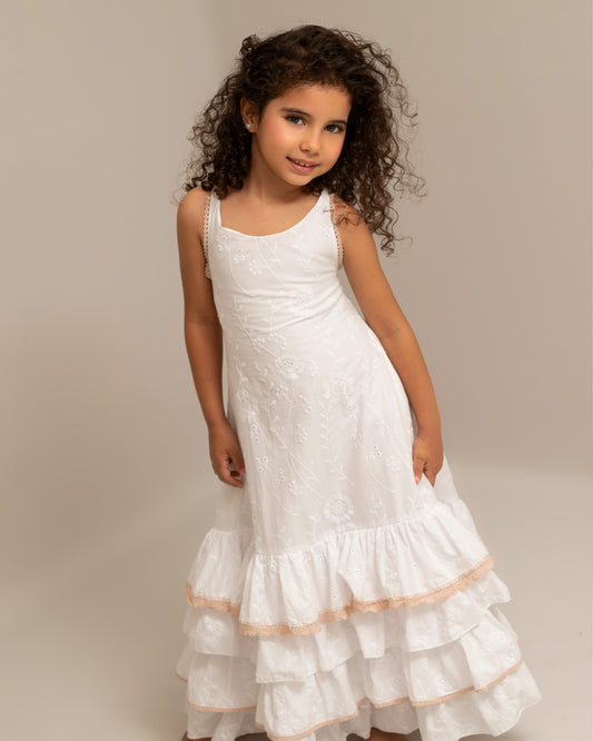 VESTIDO SUSANA OJALILLO Y ARANDELAS FALDA ANDREA