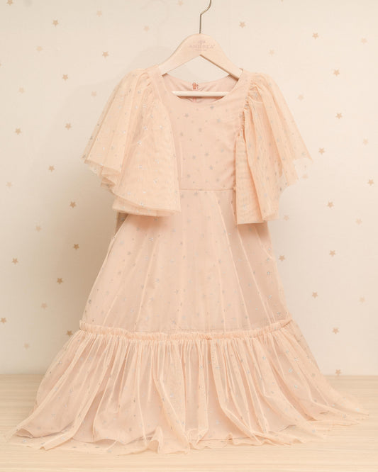 VESTIDO BLU CUBIERTA TULL CRISTAL