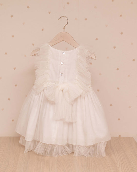 VESTIDO TUL TALLE ALTO Y BORDADO