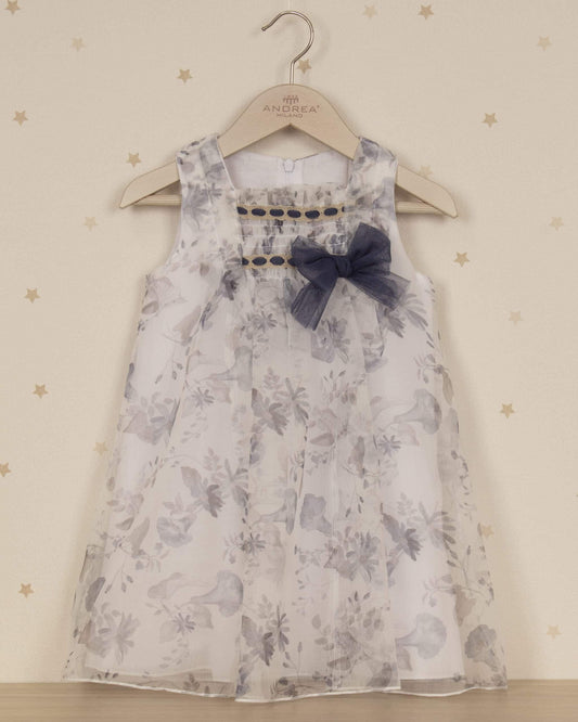 VESTIDO TALEGO CUBIERTA TIPO ORGANZA LAZO TUL
