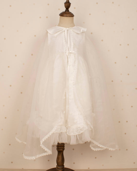 FALDON DE BAUTIZO CON CAPA ORGANZA