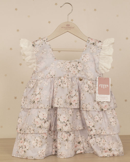 VESTIDO ESCOTE CUADRADO ARANDELAS