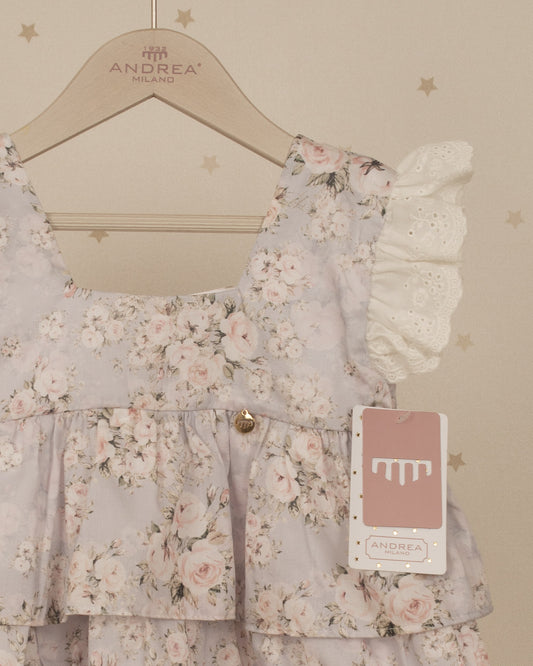 VESTIDO ESCOTE CUADRADO ARANDELAS