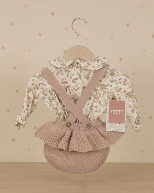 CONJUNTO EN PUNTO Y TELA BRAGA