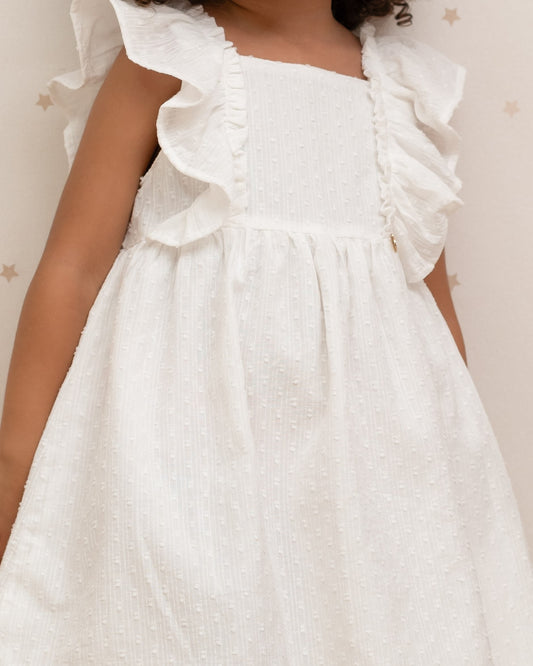 VESTIDO PLUMETI ARANDELAS HOMBROS