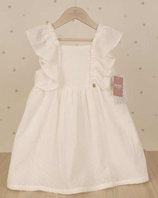 VESTIDO PLUMETI ARANDELAS HOMBROS