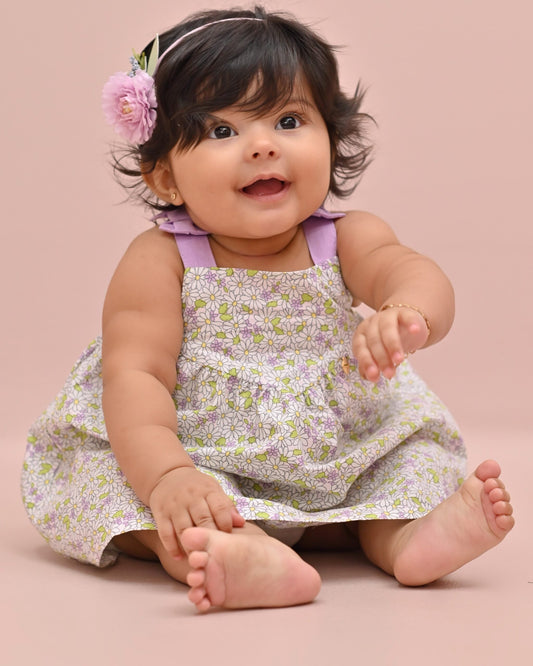 VESTIDO BEBE TIRANTES LAZO