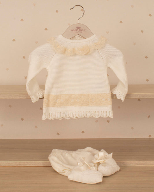 CONJUNTO DE PUNTO PUNTILLA HORIZONTAL CON PATUCOS