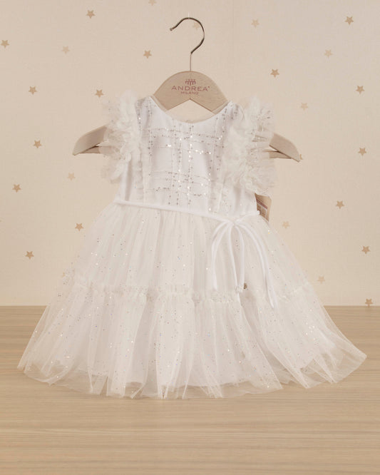 VESTIDO TALLE ALTO ARANDELAS HOMBROS