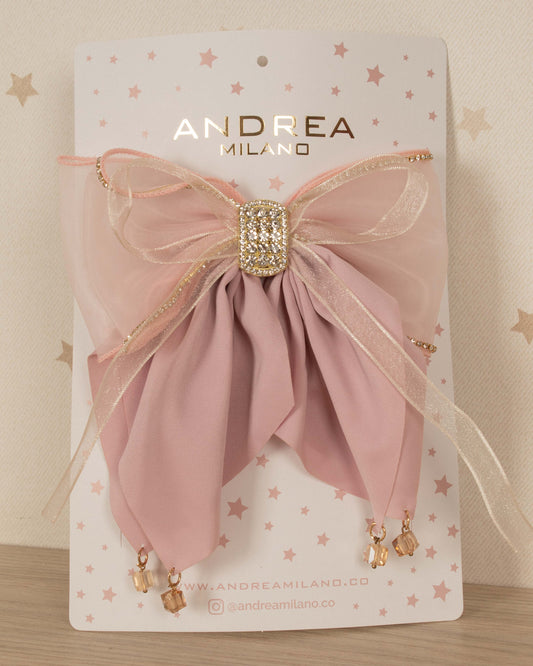 GANCHO LAZO CON ADORNO CENTRAL Y TUL