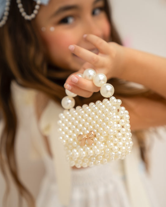 BOLSO MINI DE PERLAS CON ADORNO