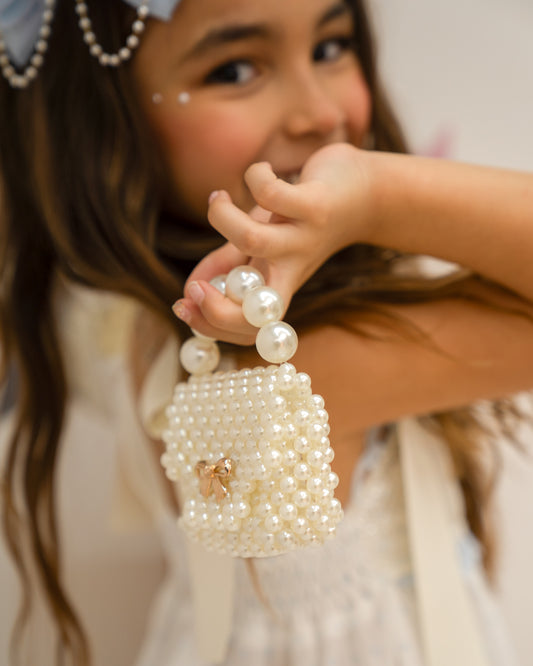 BOLSO MINI DE PERLAS CON ADORNO