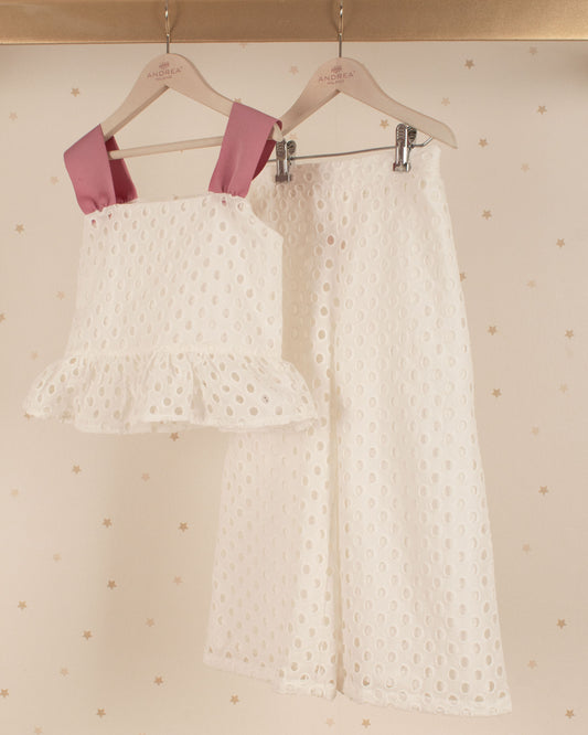 CONJUNTO ALMA TIRANTES Y PANTALON OJALILLO