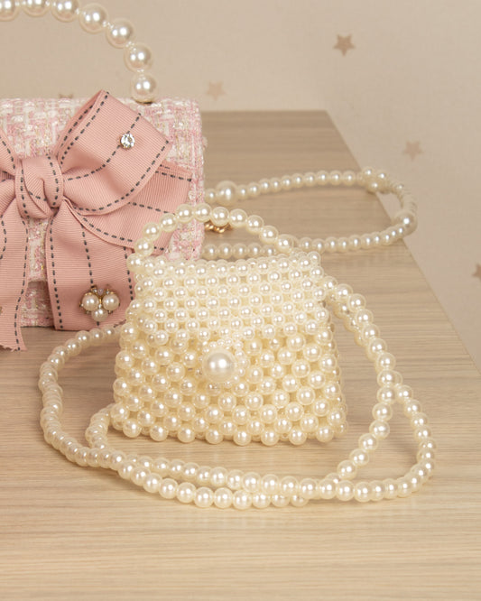 BOLSO MINI DE PERLAS CON ADORNO