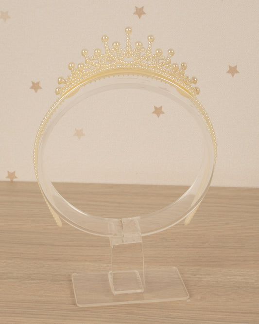 DIADEMA CON CORONA DE PERLAS