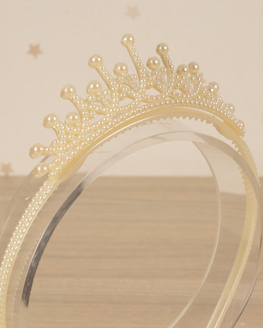 DIADEMA CON CORONA DE PERLAS