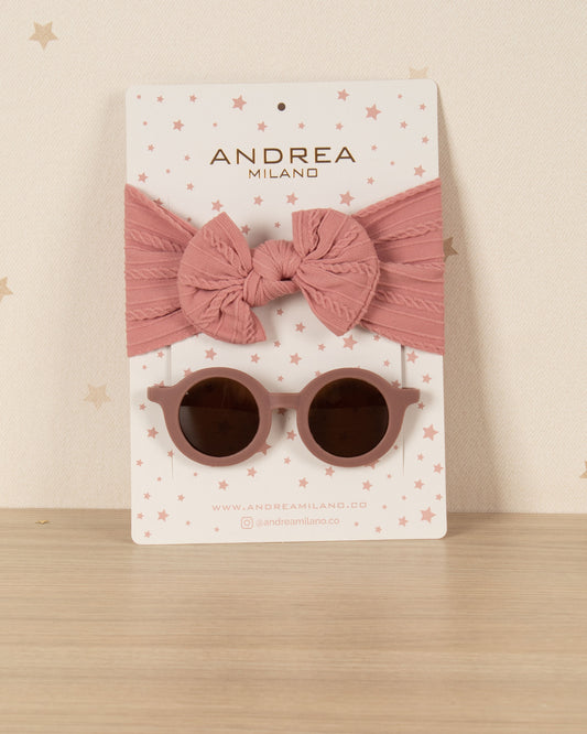 SET DE GAFAS LENTE REDONDO Y CINTILLO