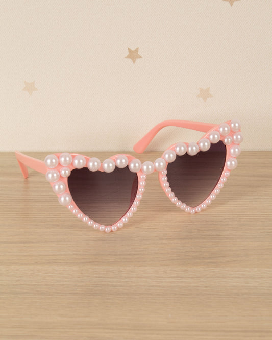 GAFAS CORAZON BORDE PERLAS