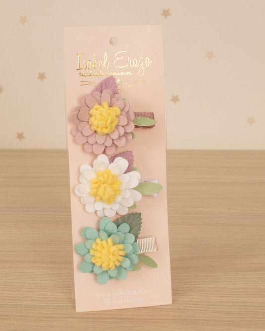 TRIO DE GANCHO FLOR