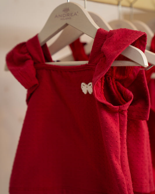 CONJUNTO BLUSA ARANDELAS Y FALDA SHORT PLUMETI