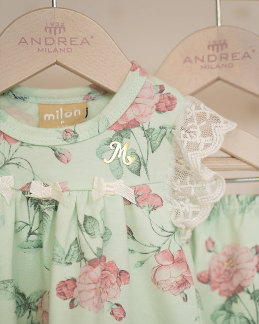 VESTIDO ESTAMPADO FLORES CON RANITA