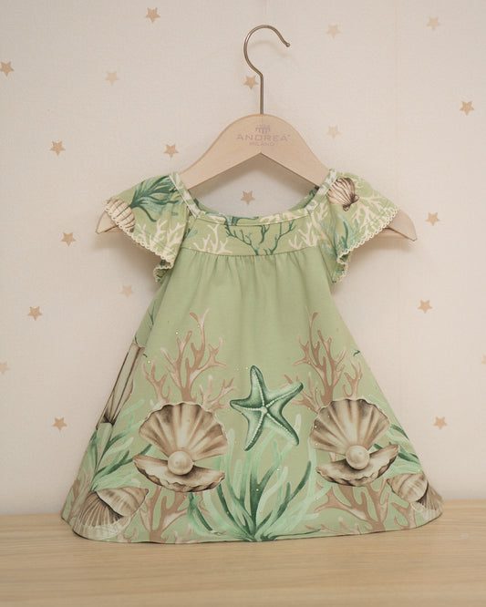 VESTIDO TALEGO ESTRELLAS DE MAR Y PERLAS