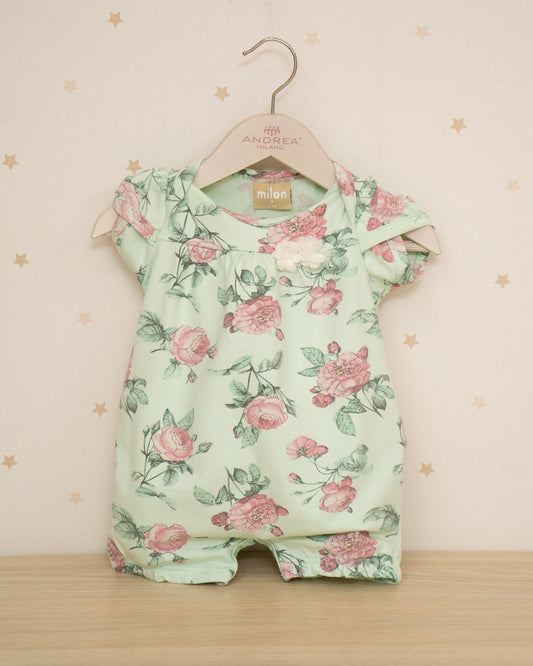 ENTERIZO ESTAMPADO FLORES CON MANGAS