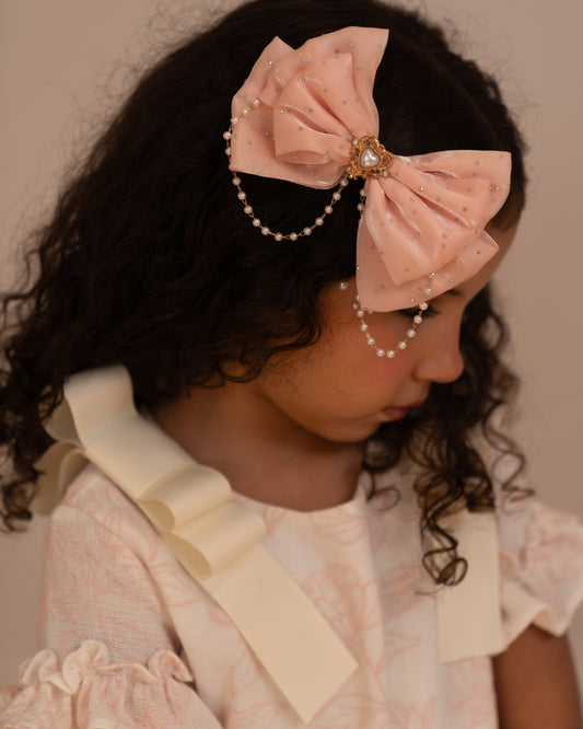 GANCHO CORBATIN PERLAS Y ADORNO CADENA