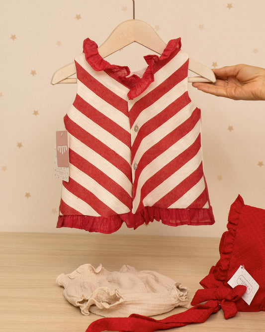 VESTIDO JESUSITO NAVIDAD RAYAS BEBE