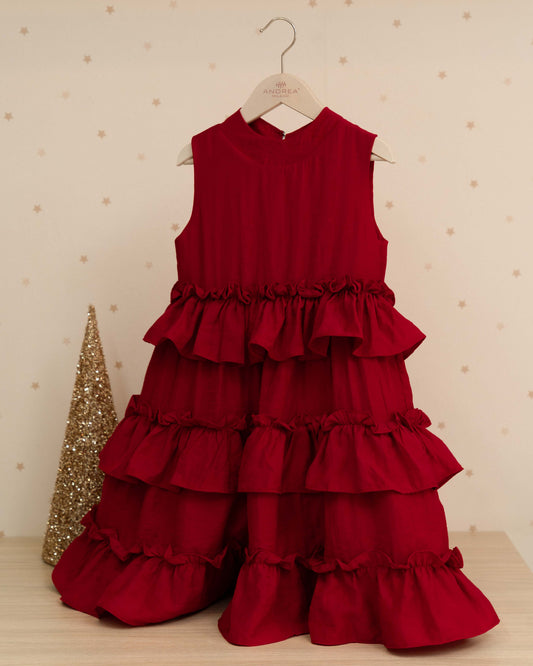 VESTIDO RIMINI ARANDELAS FALDA