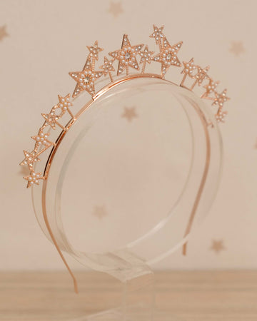 DIADEMA DE ESTRELLAS CON PERLAS