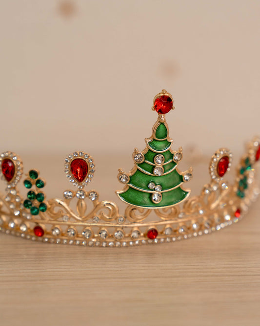 CORONA CRISTALES Y ARBOLITO DE NAVIDAD