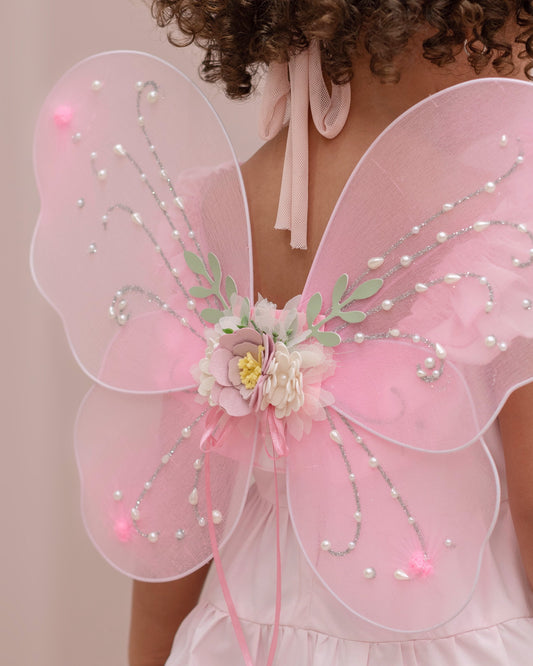ALAS DE HADA FLOR Y GLITTER