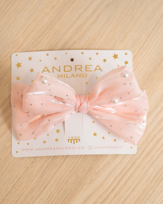 GANCHO CORBATIN CON PERLAS Y BRILLOS