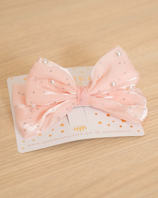 GANCHO CORBATIN CON PERLAS Y BRILLOS