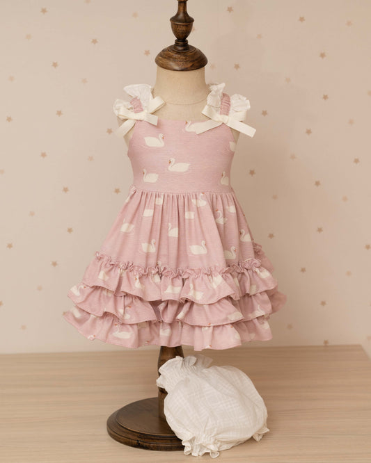 VESTIDO BIANCA BEBE NIDO ROSA CON RANITA