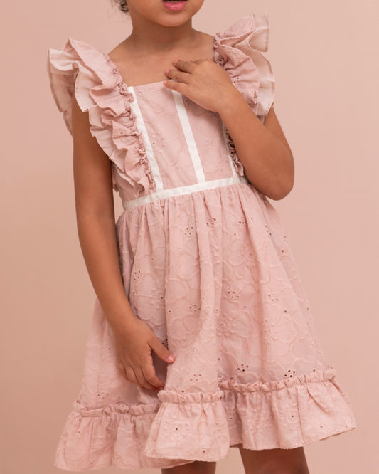 VESTIDO PARIS OJALILLO NIDO ROSA