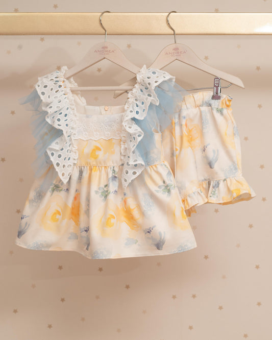 CONJUNTO ROSITA ARANDELAS OJALILLO Y TULL ALEGRIA