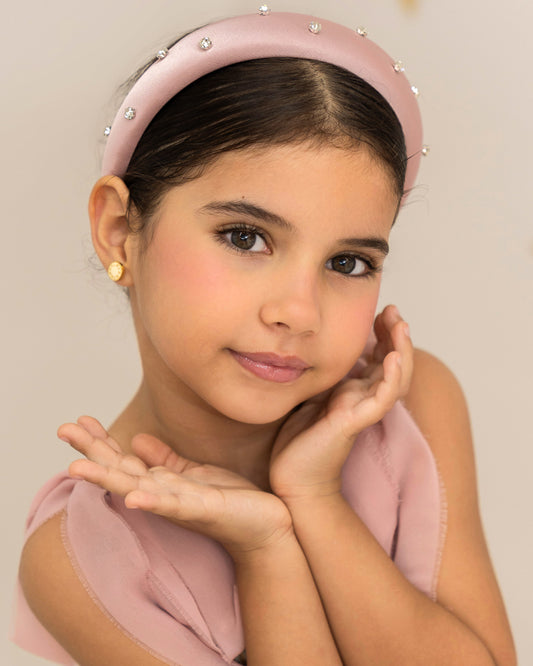 DIADEMA SATIN CON PIEDRAS BRILLANTES