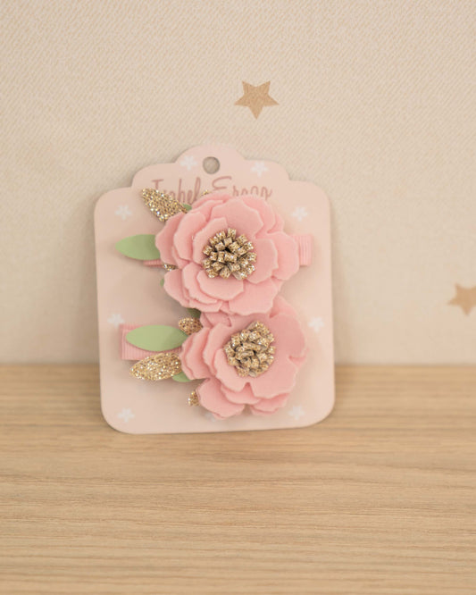 GANCHO FLORES BRILLOS X2