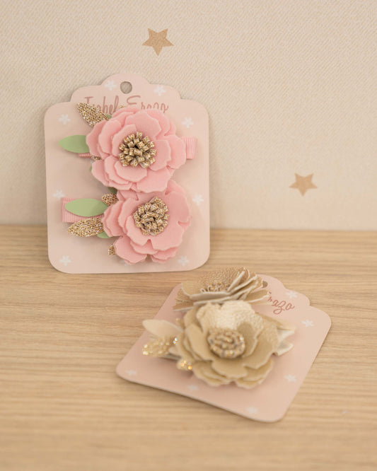 GANCHO FLORES BRILLOS X2