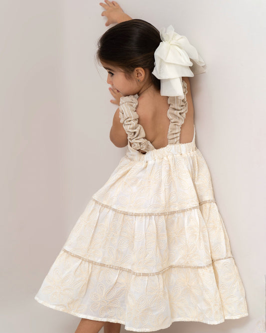 VESTIDO FRESA ALMA DORADA