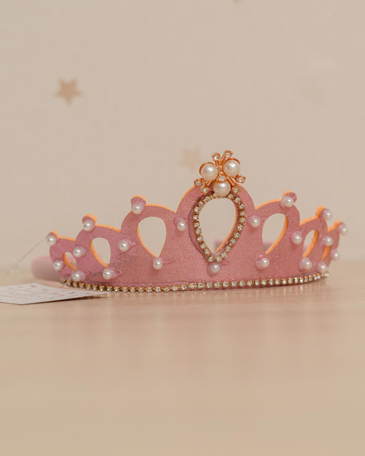 CORONA SATIN CON PERLAS