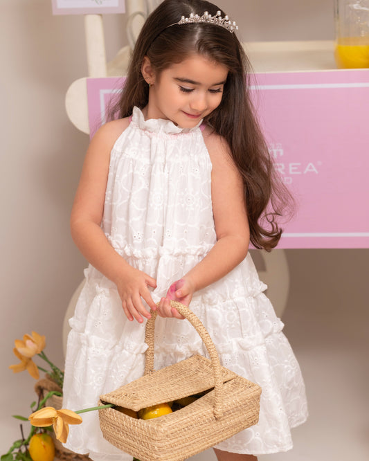 VESTIDO CELESTE OJALILLO ROSE