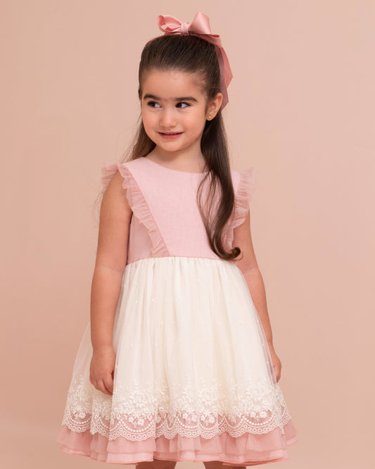 VESTIDO TALLE ALTO GUIPIUR FALDA