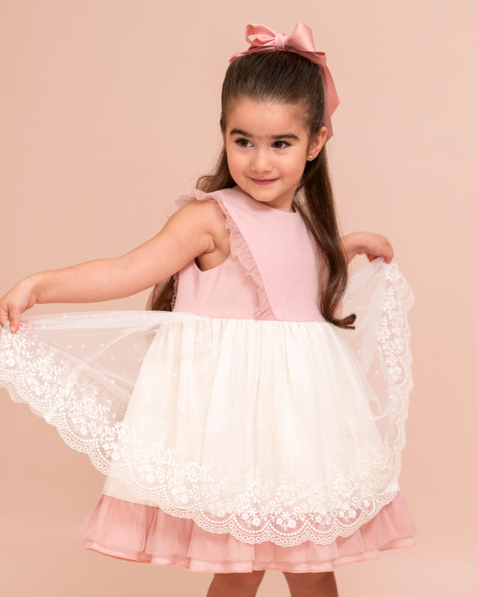 VESTIDO TALLE ALTO GUIPIUR FALDA