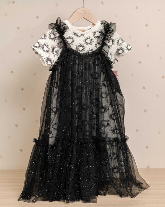 VESTIDO TALEGO ESTAMPADO CUBIERTA TULL