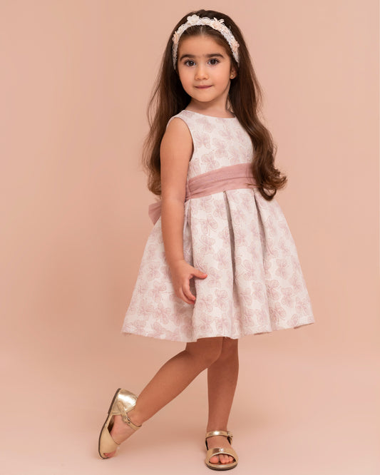 VESTIDO MARIPOSAS Y LAZO TUL TRASERO