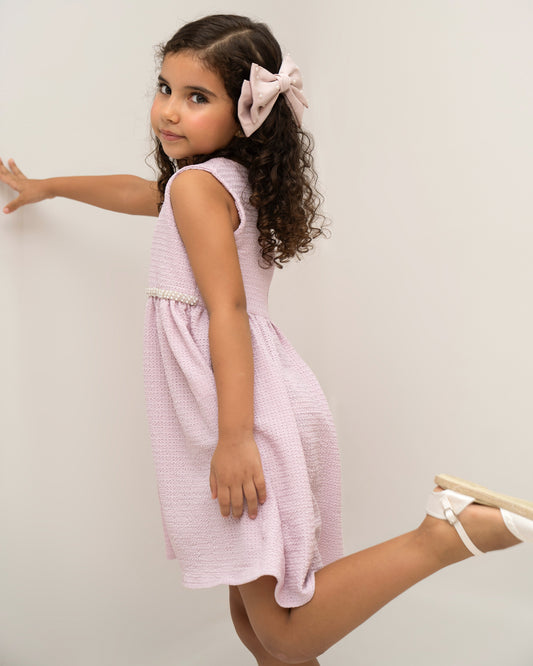 VESTIDO OLAS ADORNO CINTURA